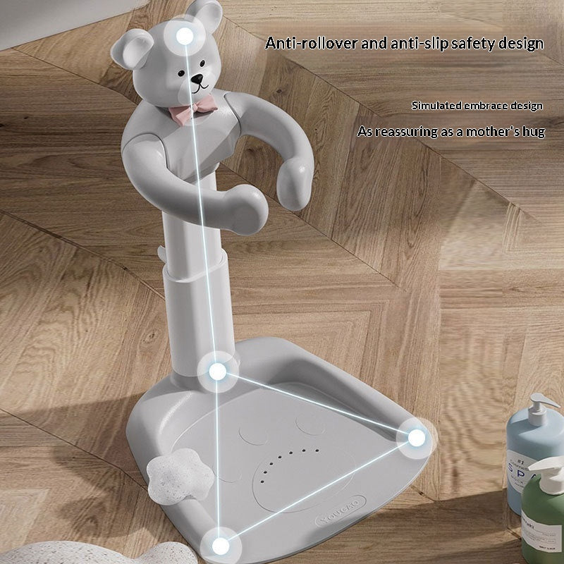 Baby Standing Bath Stand No Assembly Required Adjustable Childrens Non-slip Seat For Home Use